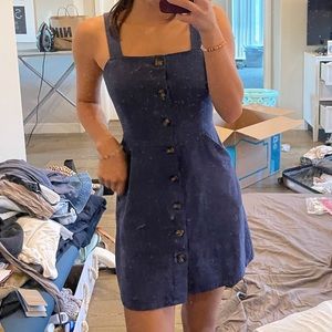 Purple button up dress